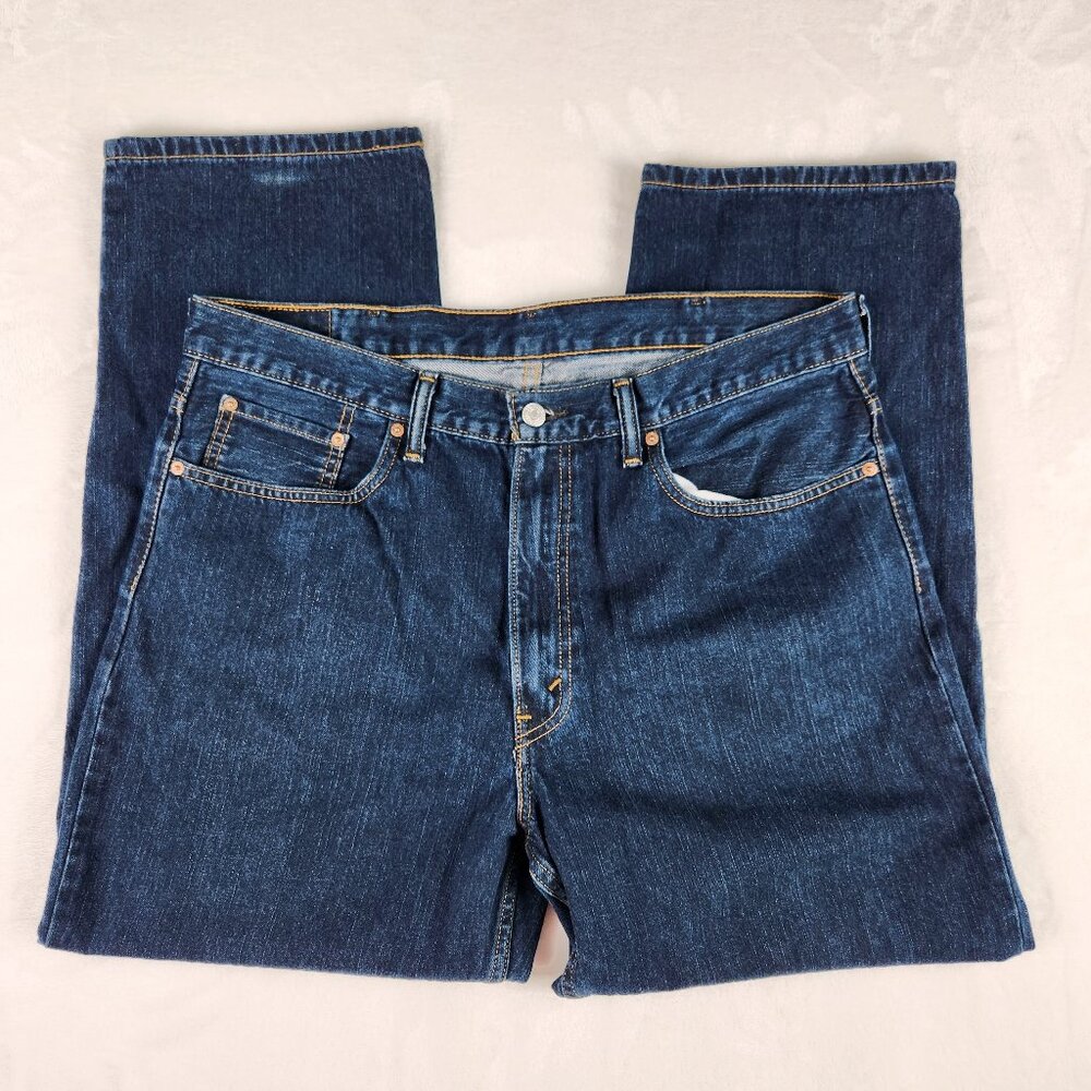 Levi's 550 Mens Relaxed Fit Denim Blue Jeans Size 38x30 measure 37x28